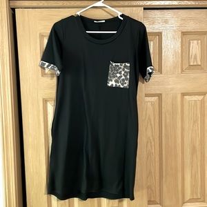 Black t-shirt dress
